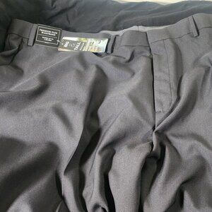 NWT Haggar H26 Men Premium Stretch Straight Fit Dress Pants Charcoal Gray 50x30